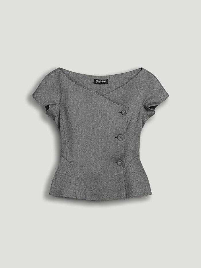 Nocturne Kruvaze Düğme Kapamalı Yelek