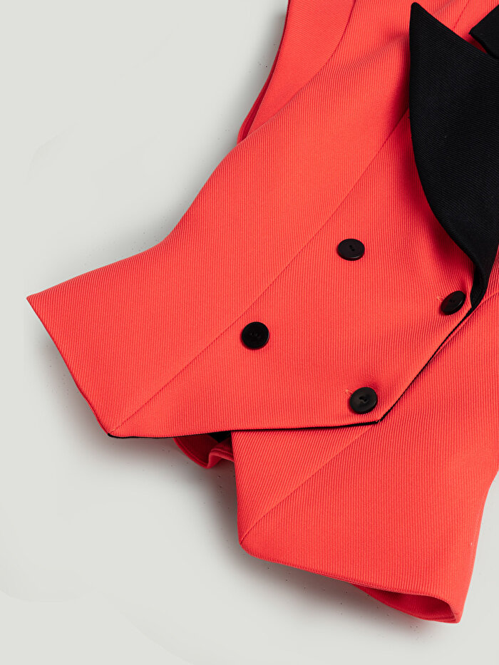 Nocturne Katlı Kruvaze Yaka Yelek