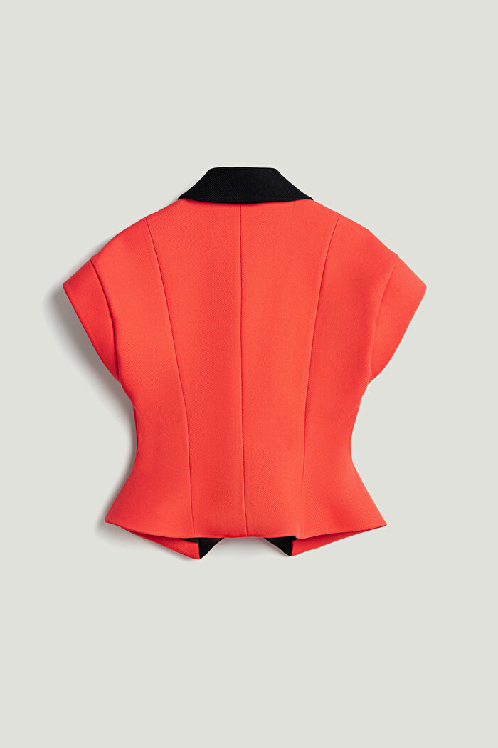 Nocturne Katlı Kruvaze Yaka Yelek