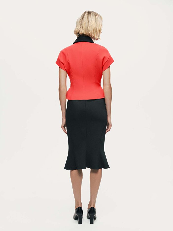 Nocturne Katlı Kruvaze Yaka Yelek