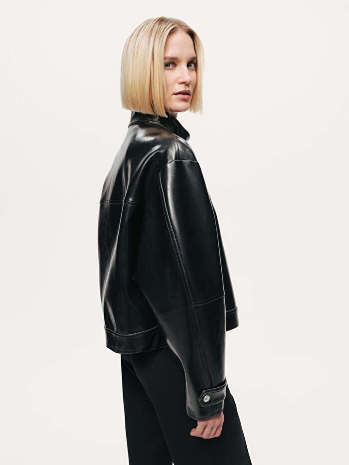 Nocturne Suni Deri Biker Mont