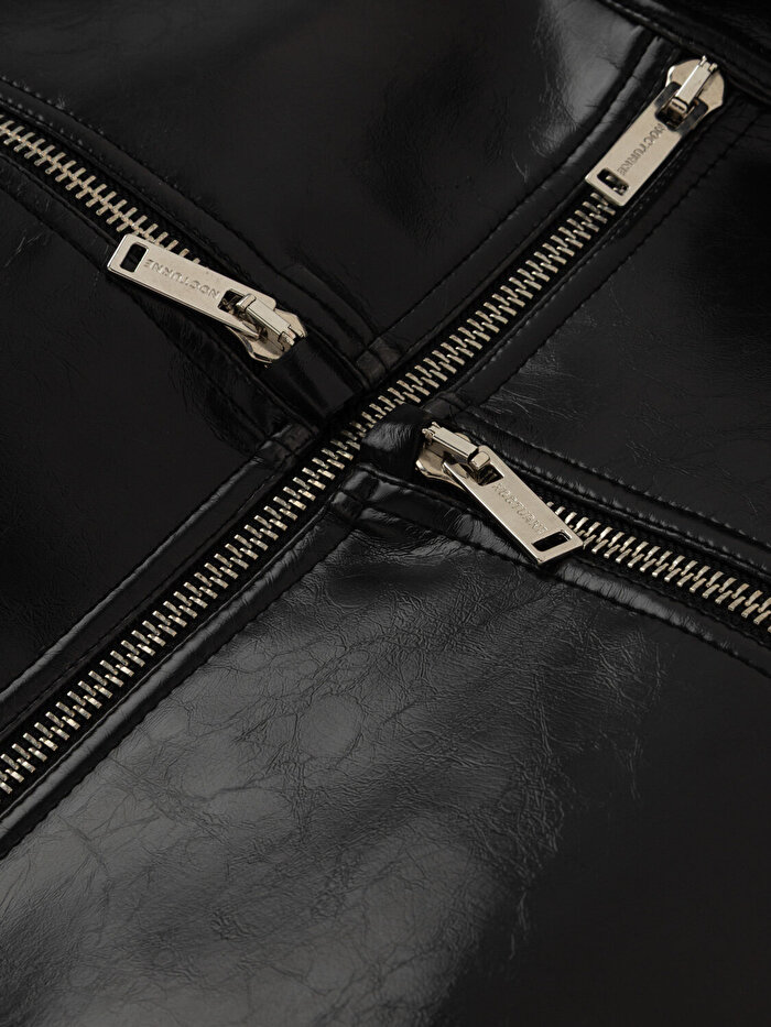 Nocturne Suni Deri Biker Mont