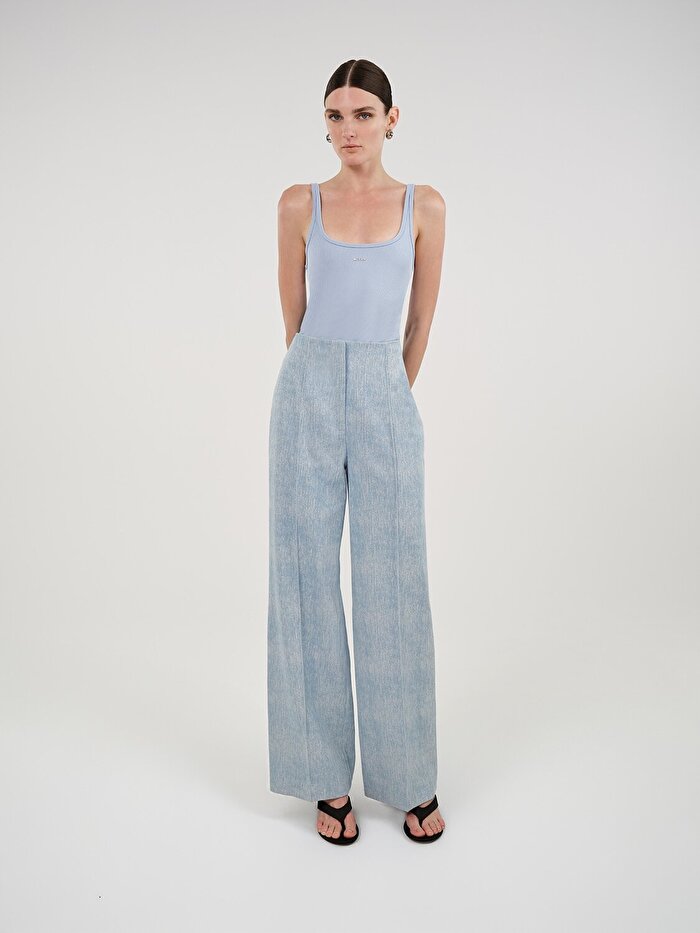Nocturne Bisiklet Yaka Crop Top
