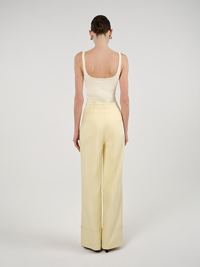 Nocturne Bisiklet Yaka Crop Top
