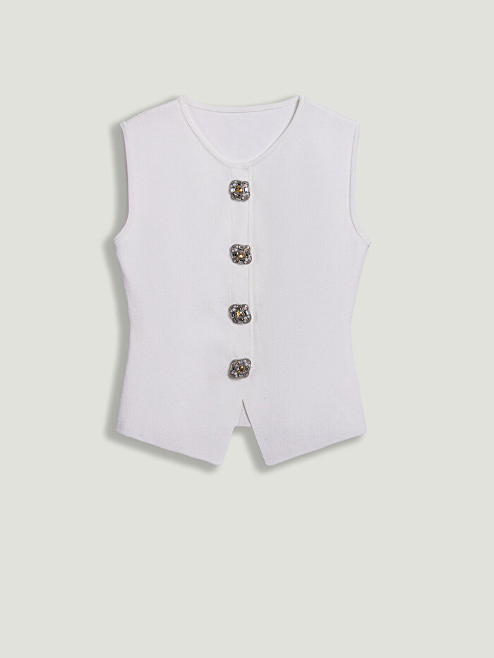 Nocturne Aksesuar Düğme Detaylı Triko