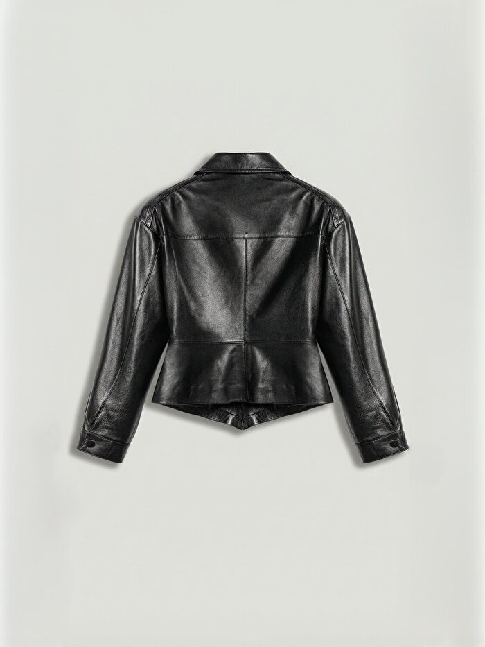 Nocturne Balenli Vatkalı Deri Ceket