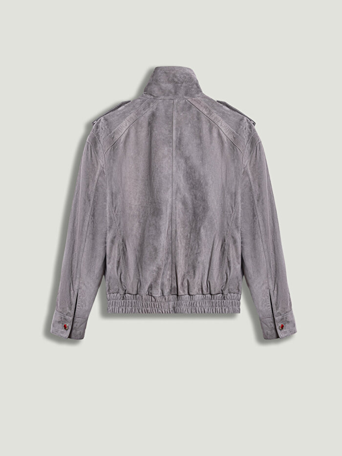 Nocturne Dik Yaka Süet Ceket