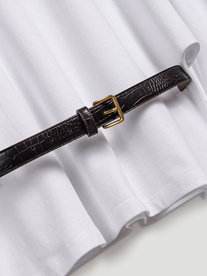 Nocturne Kemer Detaylı Tişört