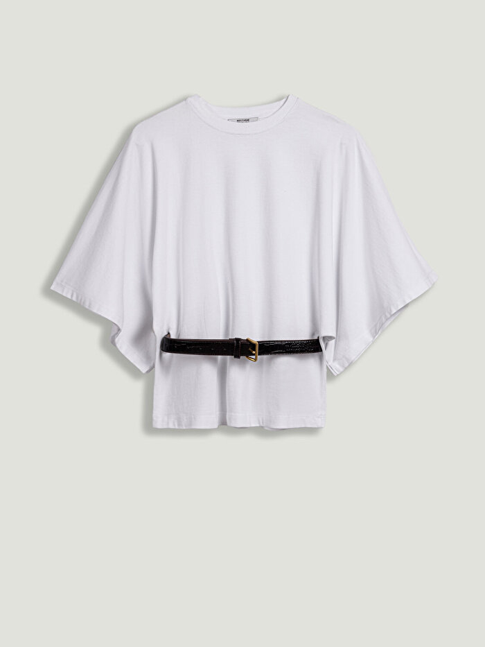 Nocturne Kemer Detaylı Tişört