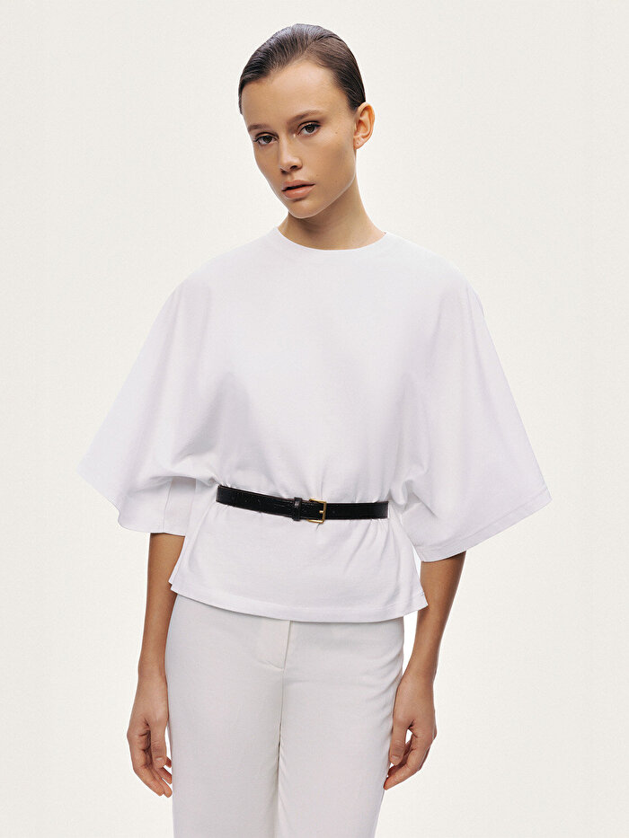 Nocturne Kemer Detaylı Tişört