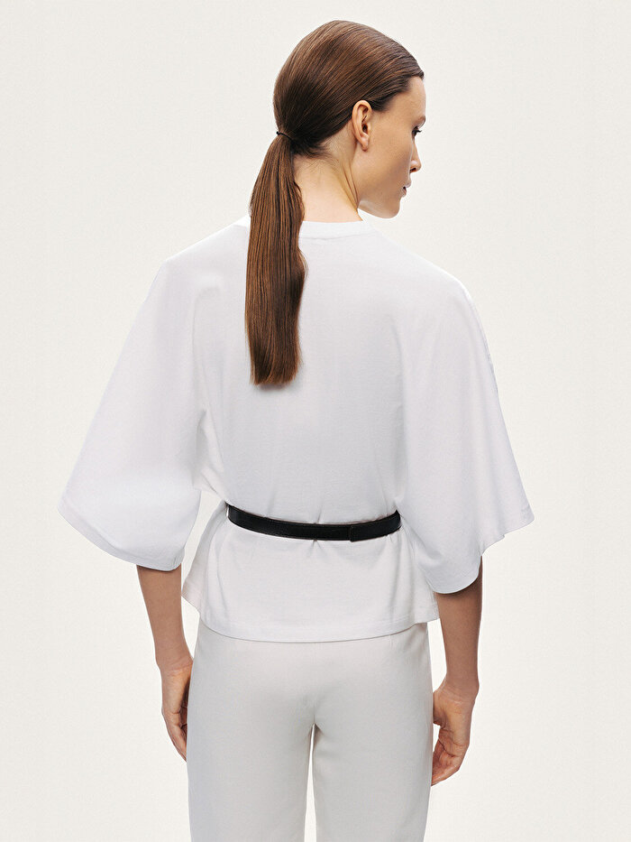 Nocturne Kemer Detaylı Tişört