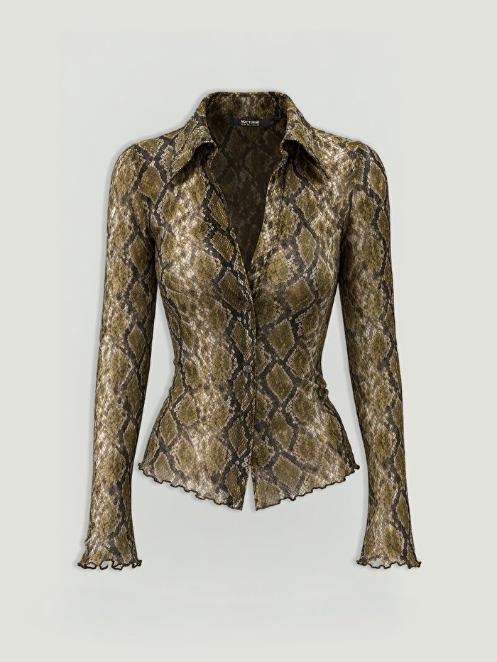 Nocturne Yılan Desenli Gömlek