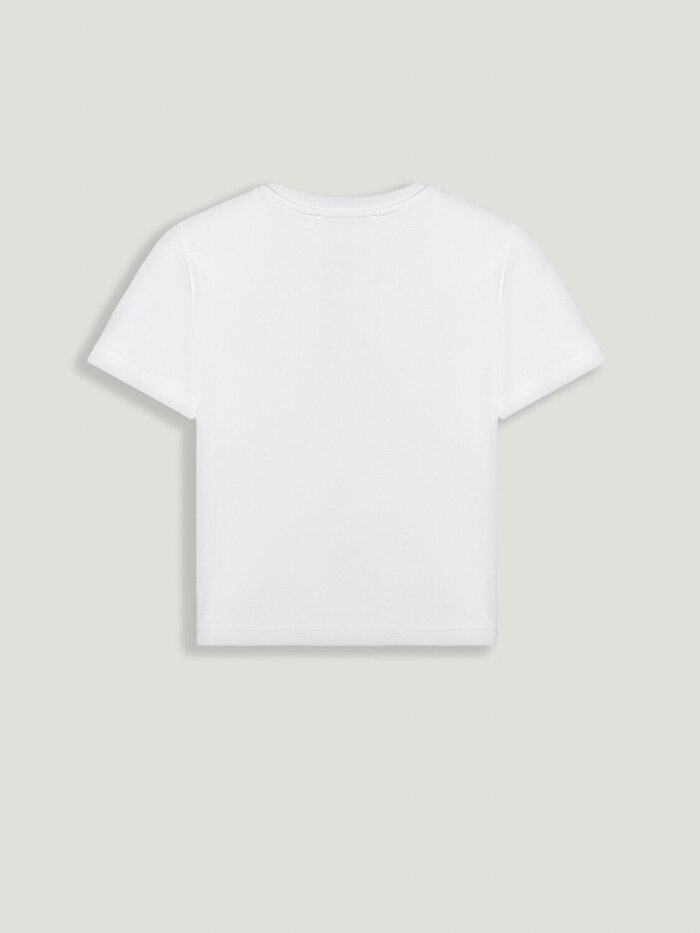 Nocturne Bisiklet Yaka Crop Tişört