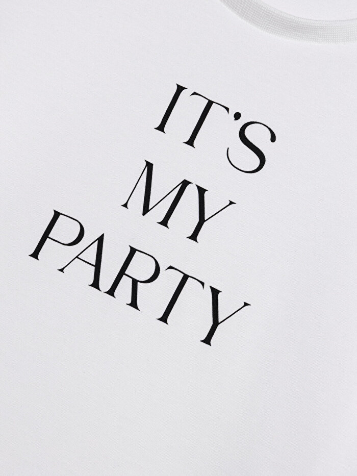 Nocturne Bisiklet Yaka Crop Tişört