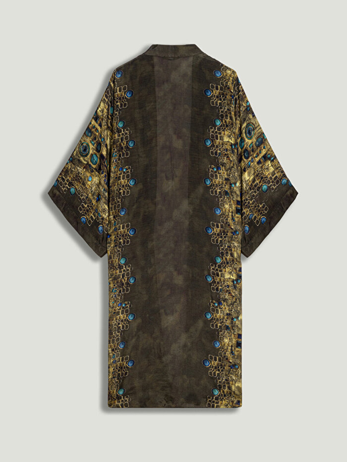 Nocturne Desenli Maxi Kimono