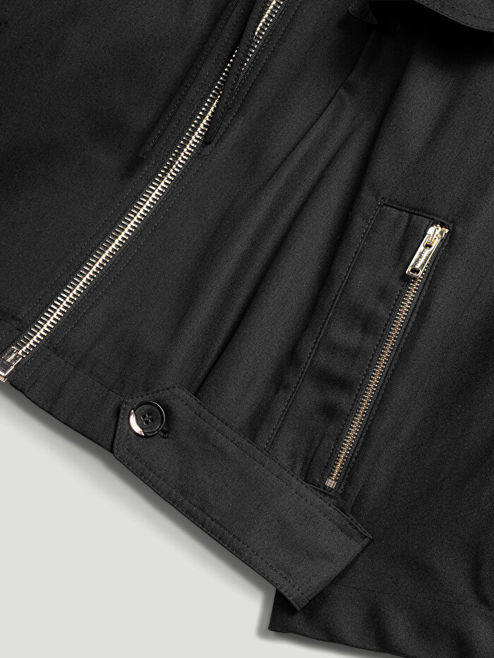 Nocturne Pelerin Detaylı Kapüşonlu Trençkot