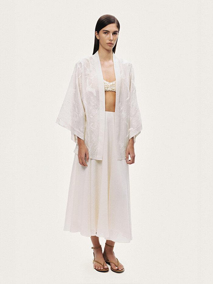 Nocturne Nakış İşlemeli Kimono