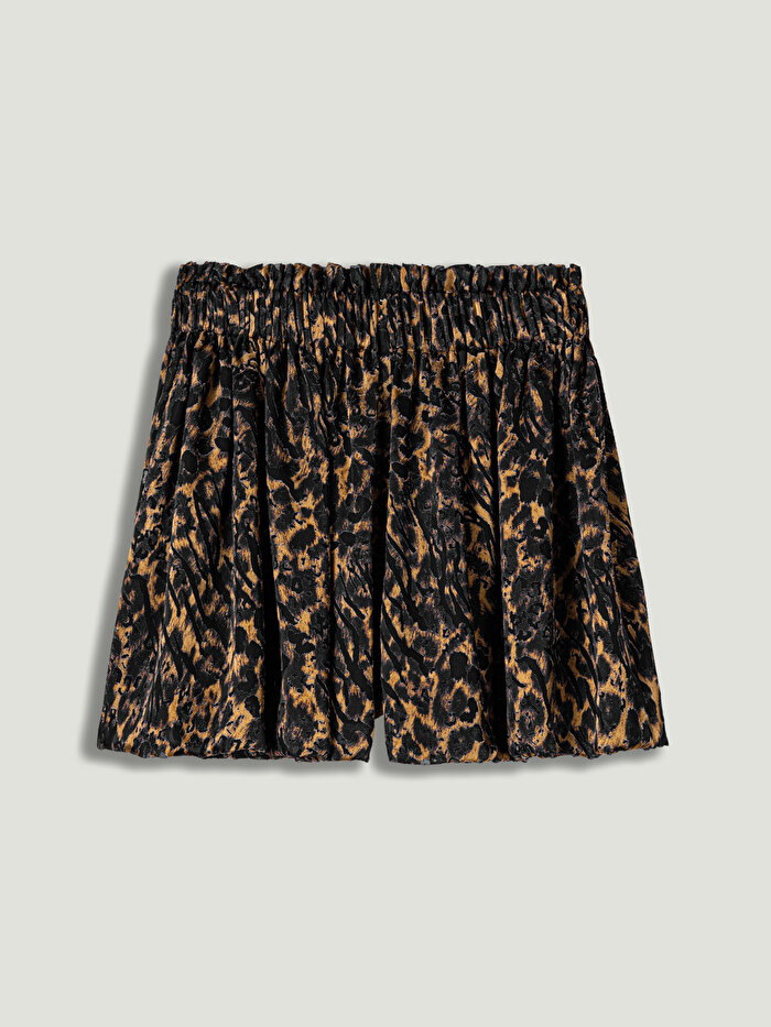 Nocturne Leopar Desenli Dökümlü Şort