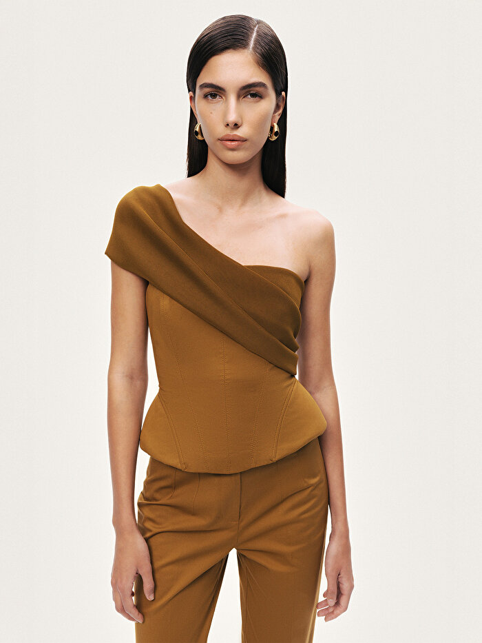 Nocturne Tek Omuz Detaylı Büstiyer