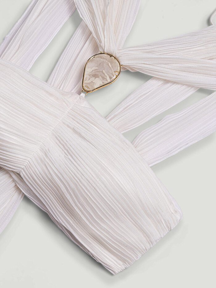 Nocturne Aksesuar Detaylı Şifon Bağlamalı Büstiyer