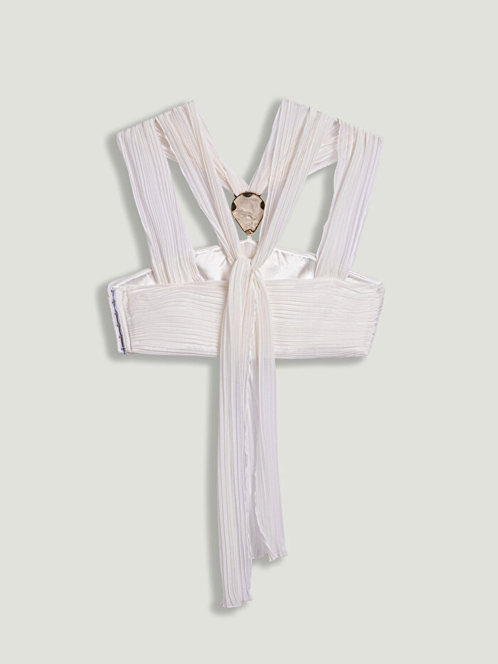 Nocturne Aksesuar Detaylı Şifon Bağlamalı Büstiyer