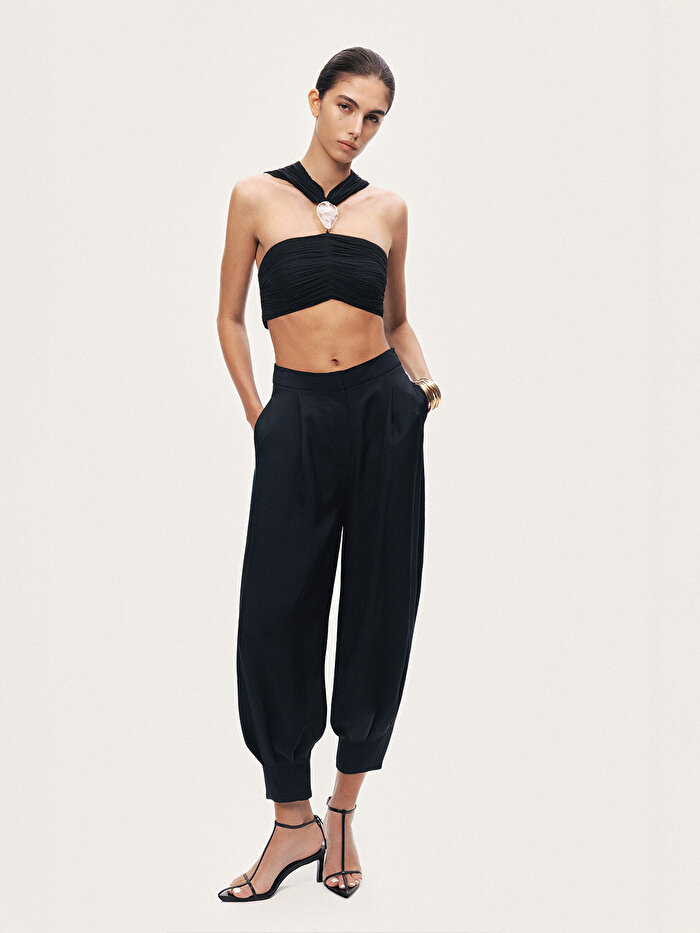 Nocturne Aksesuar Detaylı Şifon Bağlamalı Büstiyer