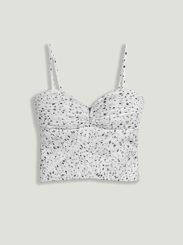 Nocturne Desenli Şifon Büstiyer