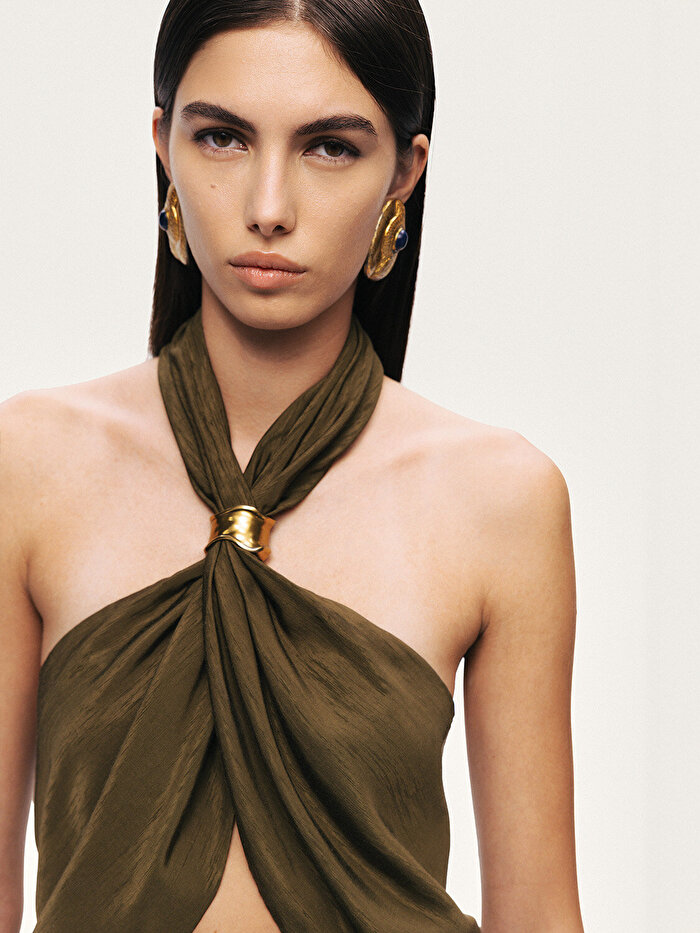 Nocturne Boyundan Bağlamalı Aksesuarlı Büstiyer