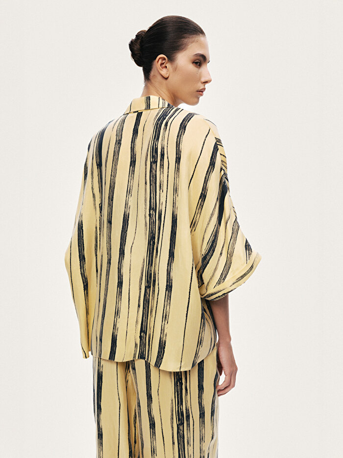 Nocturne Dökümlü Desenli Gömlek