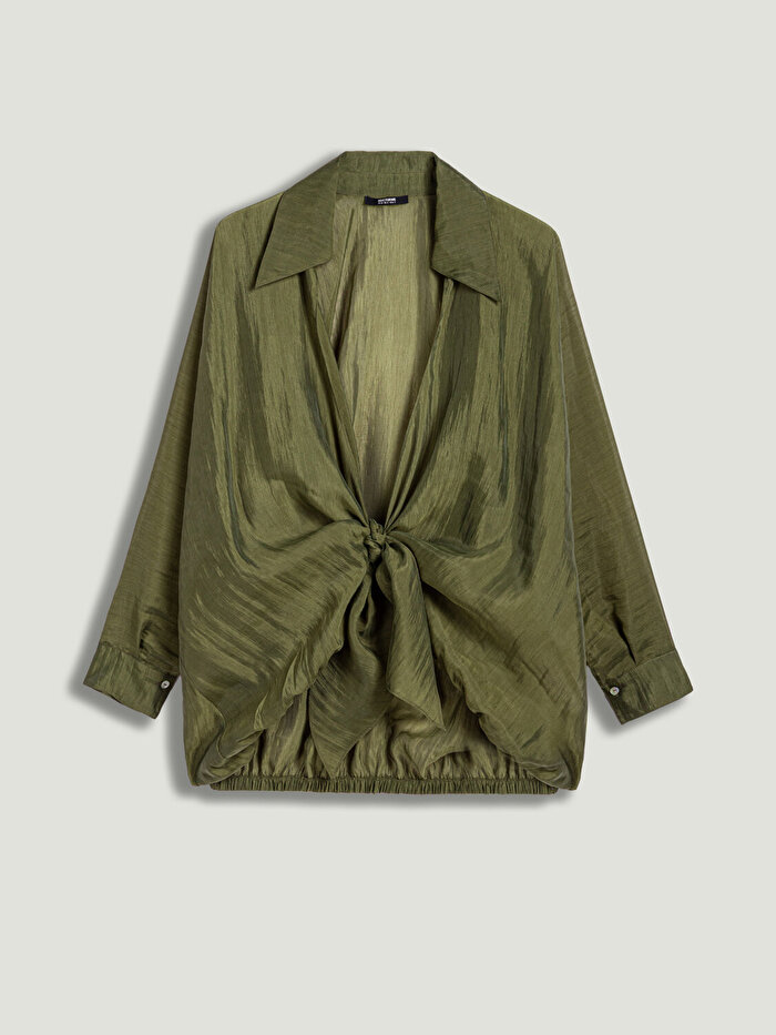 Nocturne Bağlama Detaylı Gömlek