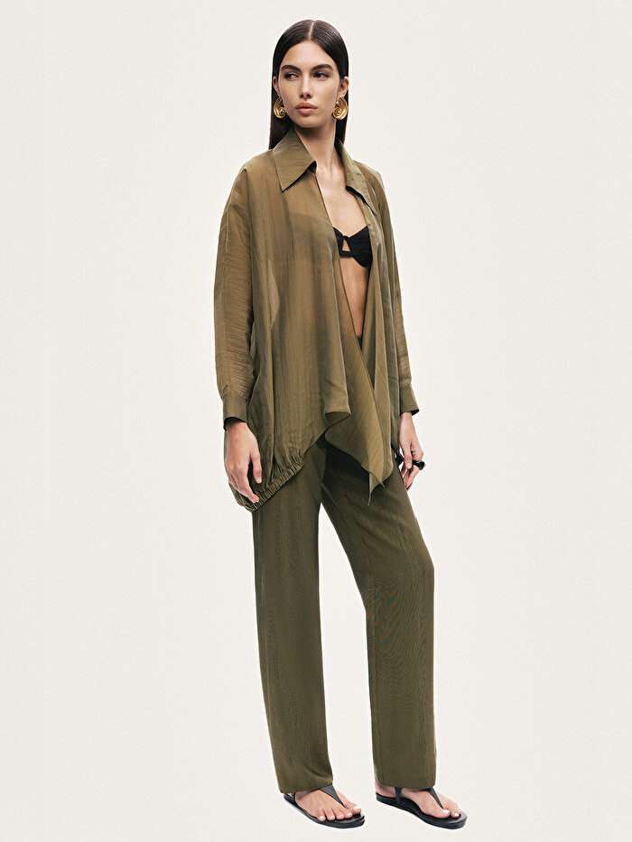 Nocturne Bağlama Detaylı Gömlek