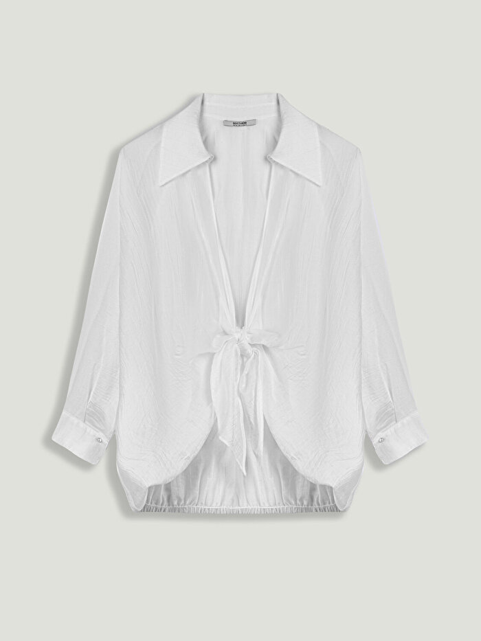 Nocturne Bağlama Detaylı Gömlek