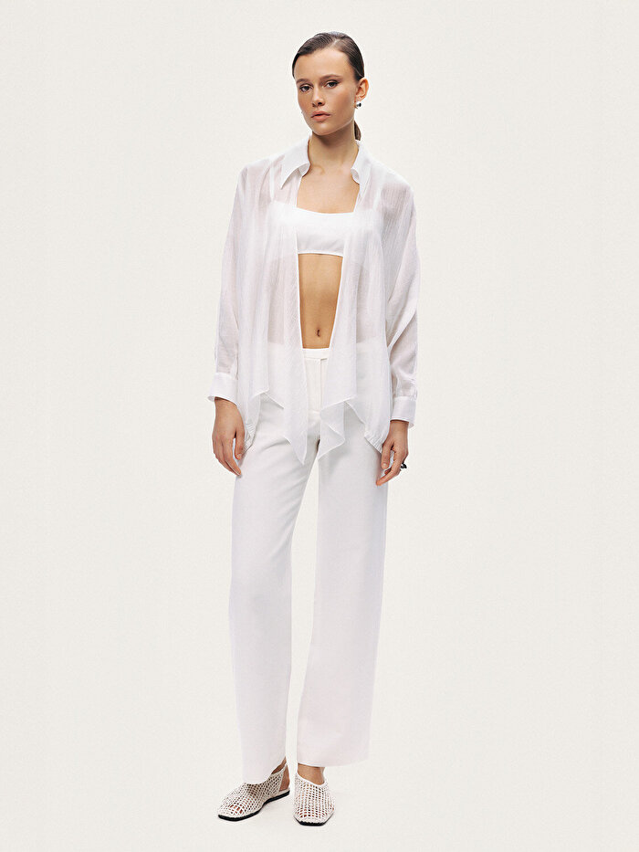 Nocturne Bağlama Detaylı Gömlek