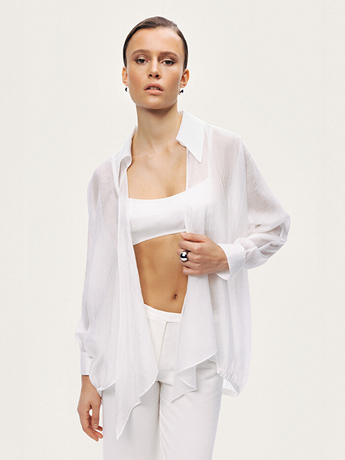 Nocturne Bağlama Detaylı Gömlek