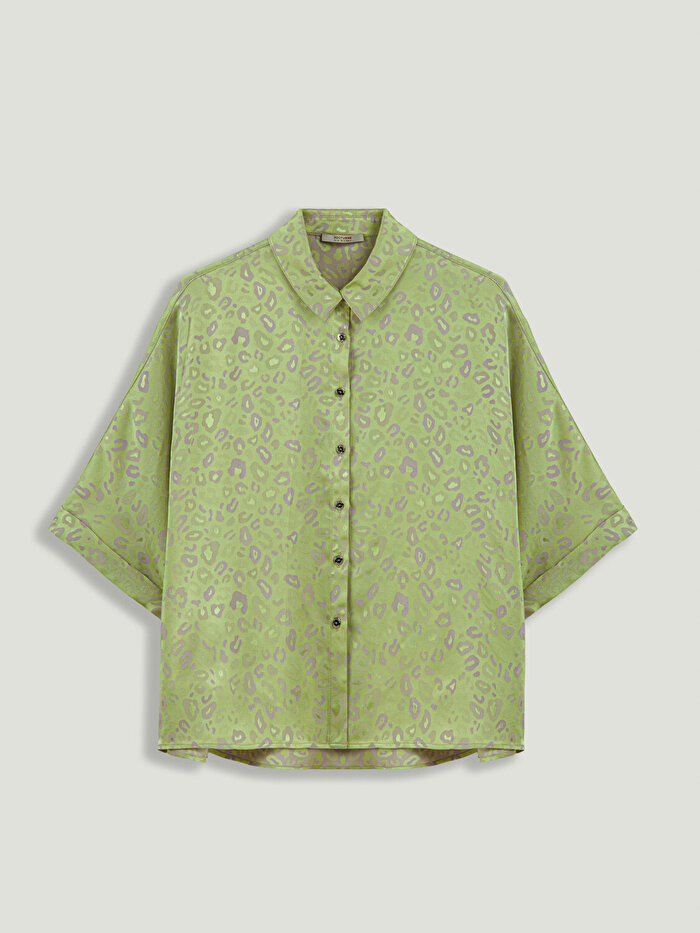 Nocturne Leopar Desenli Gömlek
