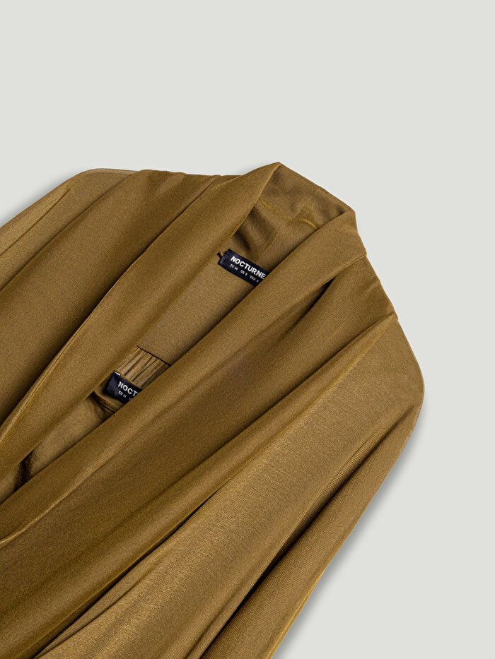 Nocturne Drape Detaylı Midi Elbise