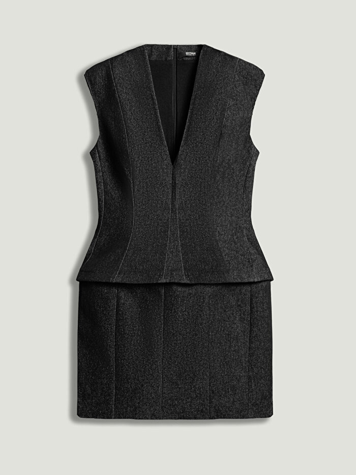 Nocturne Vatkalı Mini Elbise