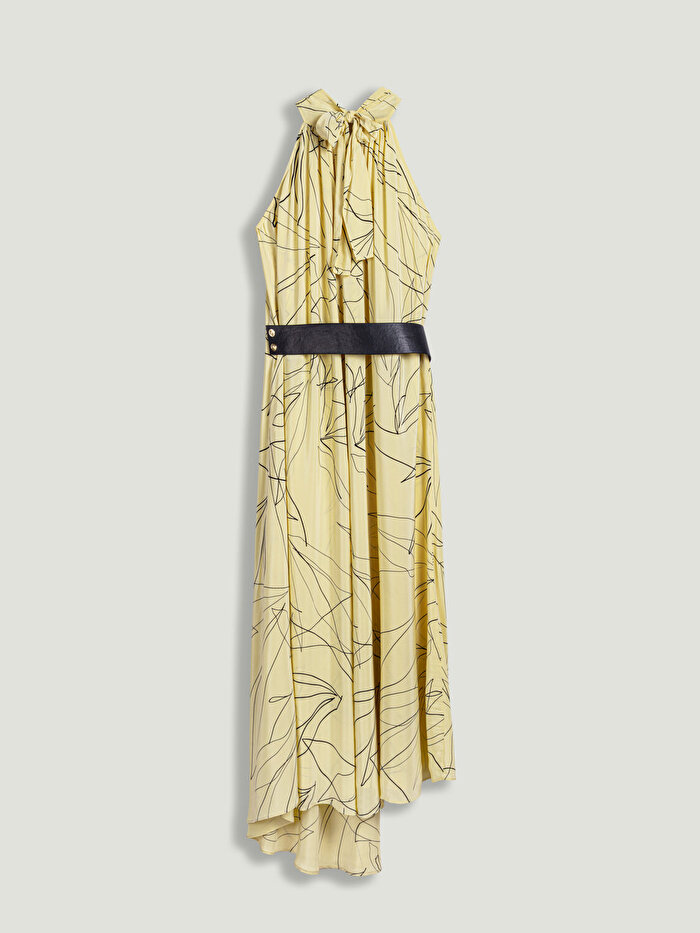 Nocturne Kemer Detaylı Asimetrik Midi Elbise