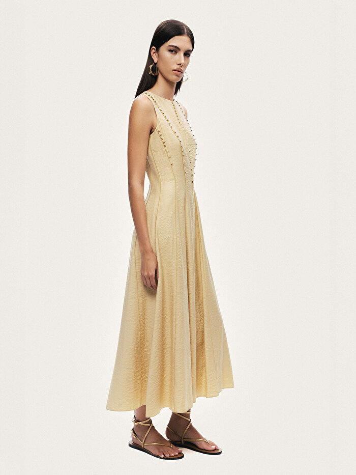 Nocturne Zımba Detaylı Midi Elbise