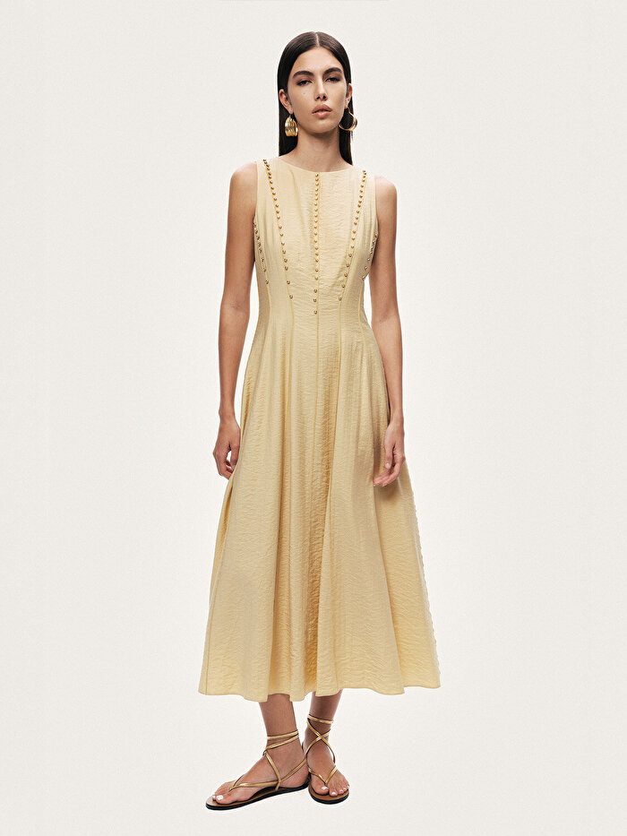 Nocturne Zımba Detaylı Midi Elbise