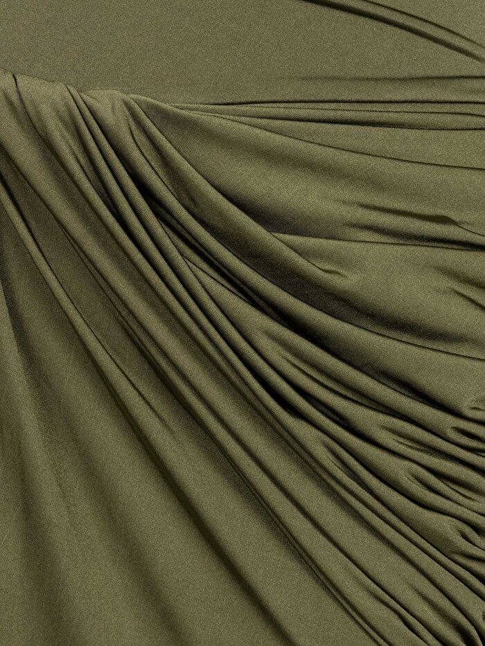 Nocturne Drape ve Burgu Detaylı Maxi Elbise