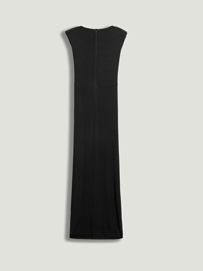 Nocturne Drape Detaylı Yırtmaçlı Maxi Elbise