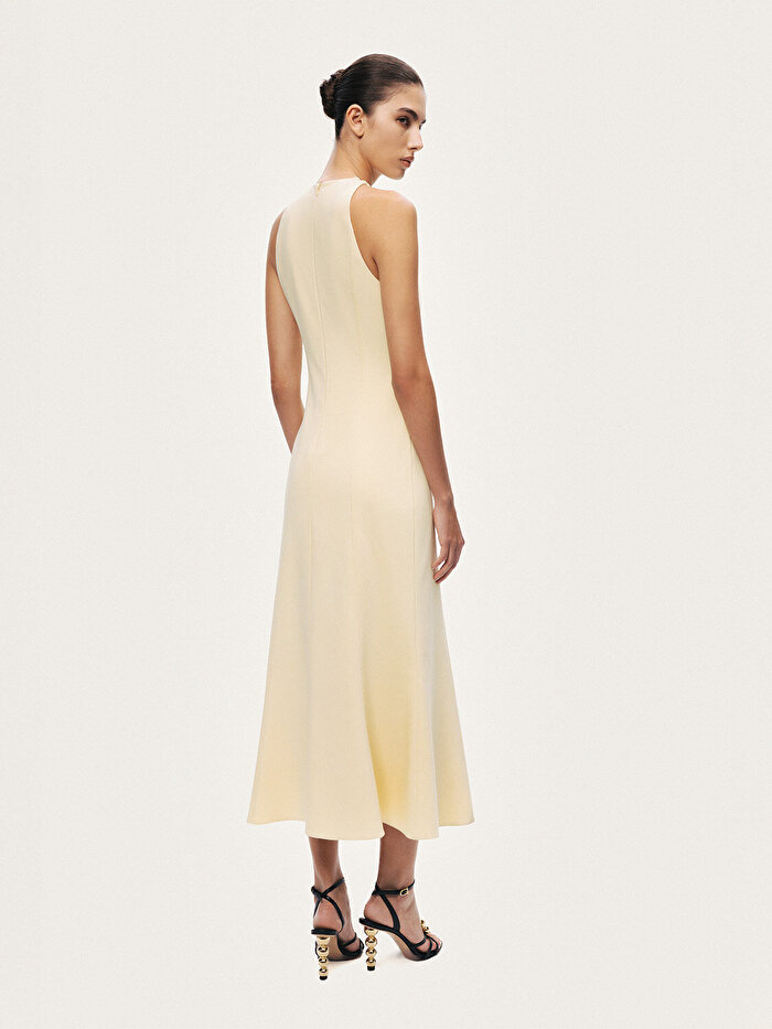 Nocturne Düğme Detaylı Midi Elbise