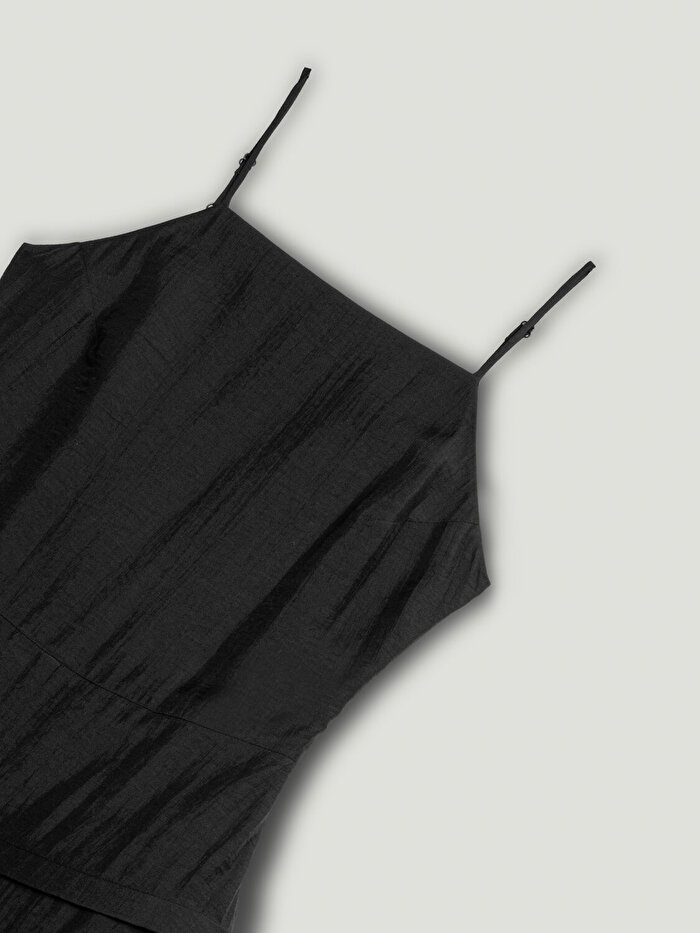 Nocturne İp Askılı Midi Elbise