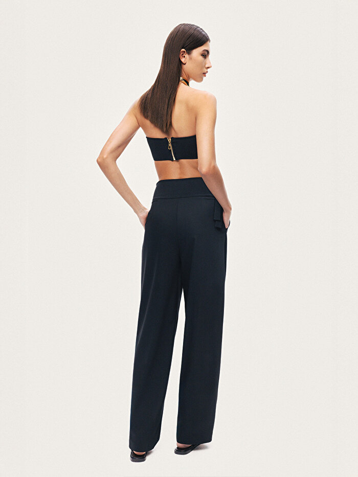 Nocturne Çift Kemer Detaylı Pantolon