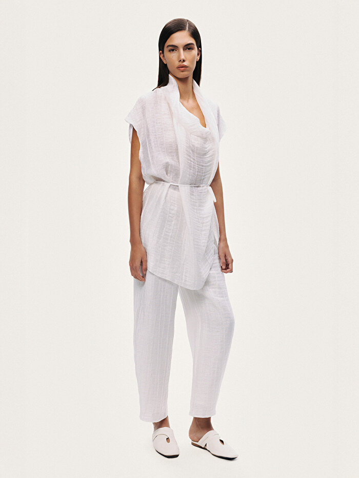 Nocturne Kırışık Detaylı Pantolon