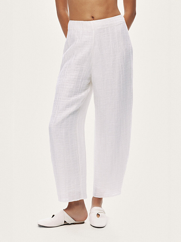 Nocturne Kırışık Detaylı Pantolon