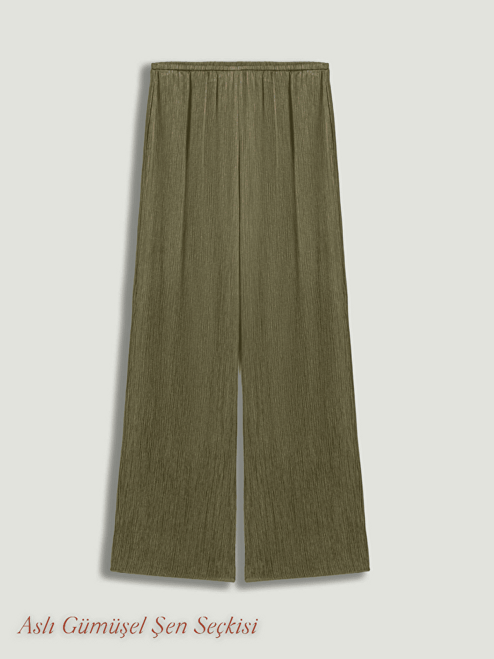 Nocturne Dökümlü Düz Paça Pantolon