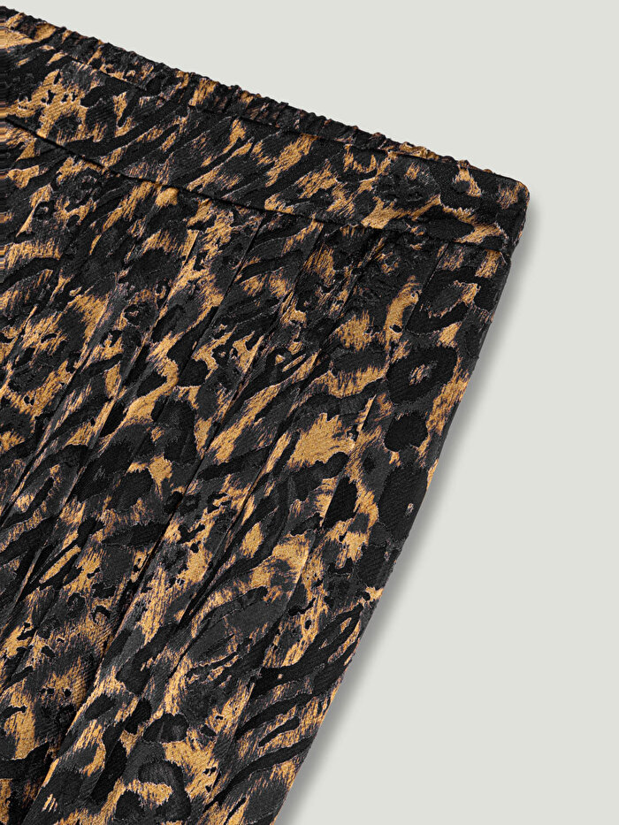 Nocturne Leopar Desenli Şalvar Pantolon