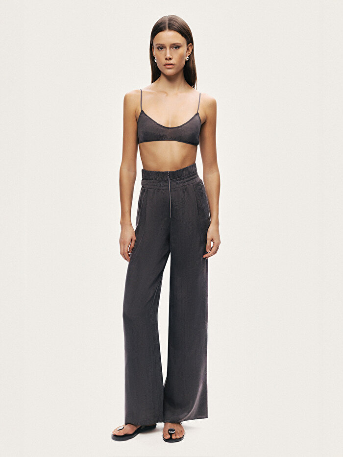 Nocturne Dökümlü Geniş Paça Pantolon